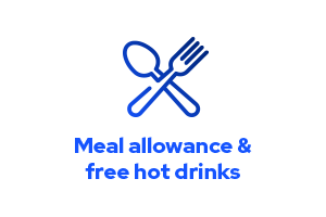 Meal allowance & free hot drinks