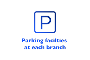 Parking facilities at each branch